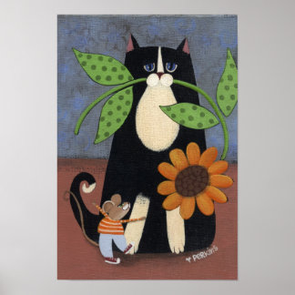Skriv ut katt och mus poster