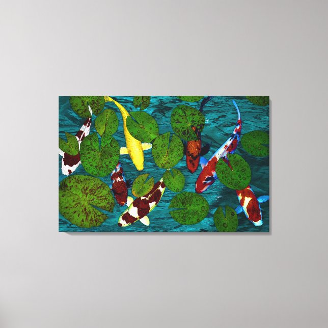 Skriv ut KOI POND Wrapped Canvas (Framsida)