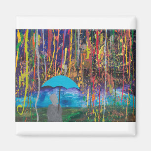 Skriv ut Köksmagnet Fine Art-målning Magnet