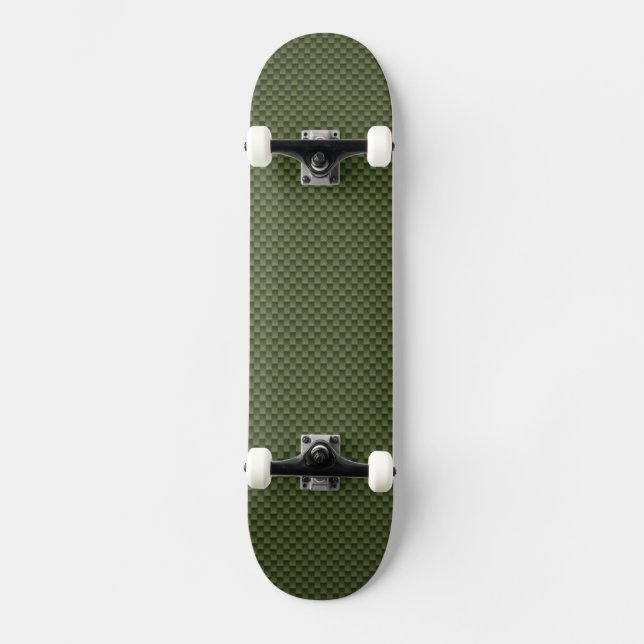 Skriv ut kolfiberpapper för arméns Grönt Skateboard Bräda 20,5 Cm (Framsida)