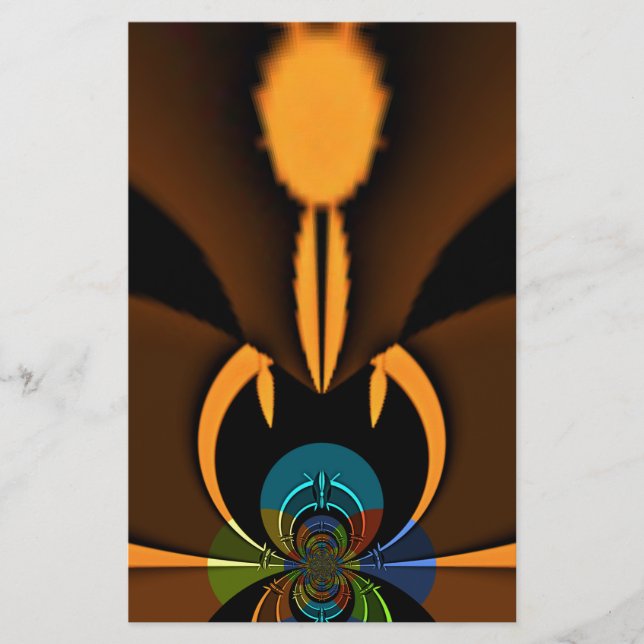 Skriv ut kontrast för abstrakt Färg Brevpapper (Framsida)