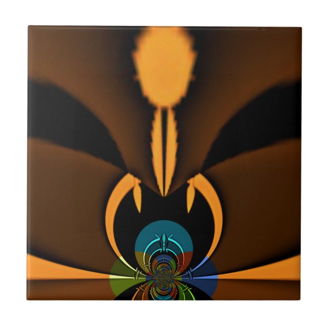 Skriv ut kontrast för abstrakt Färg Kakelplatta (Framsidan)