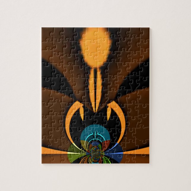 Skriv ut kontrast för abstrakt Färg Pussel (Vertikal)