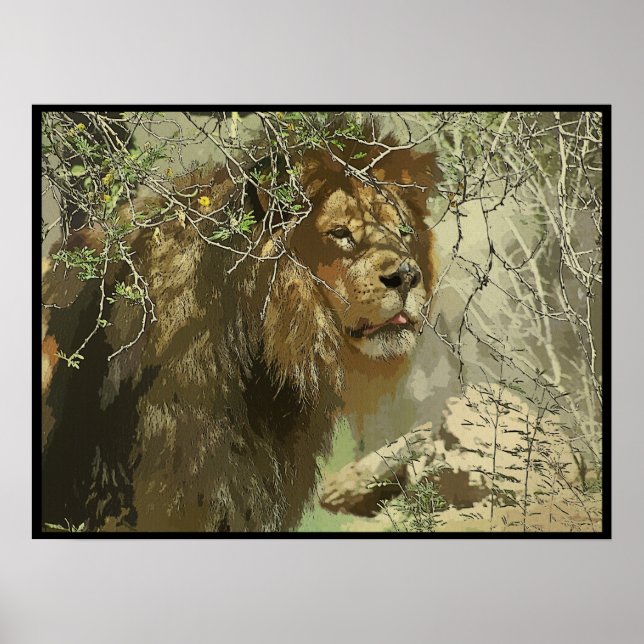Skriv ut - Kung i Jungle Poster (Framsidan)