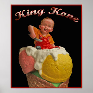 Skriv ut kung Kone Vintage affisch