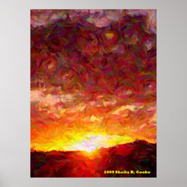 Skriv ut kvällsljus poster (Framsidan)