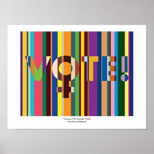 Skriv ut - "Kvinnor bestämmer (OMRÖSTNING!)" Poster