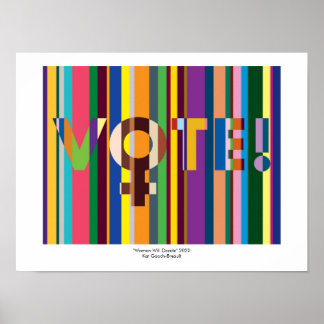 Skriv ut - "Kvinnor bestämmer (OMRÖSTNING!)" Poster