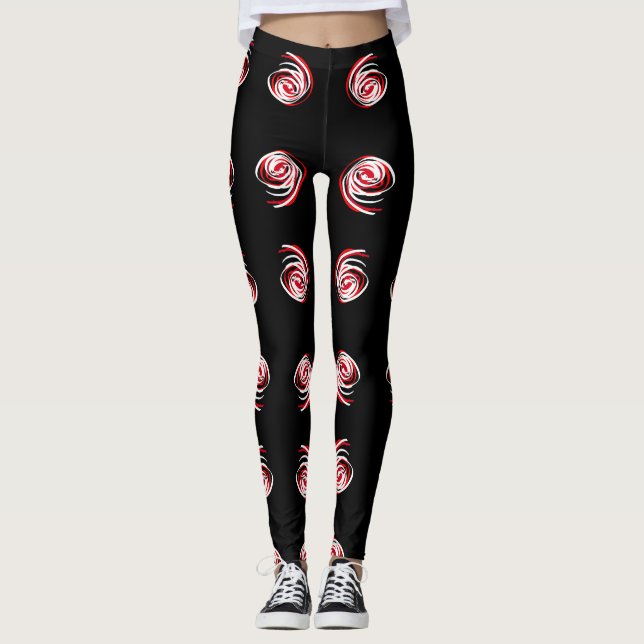 Skriv ut laggningar i Fantastisk Abstrakt Art Spir Leggings (Framsida)