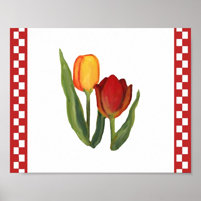 Skriv ut land Tulips Poster (Framsidan)