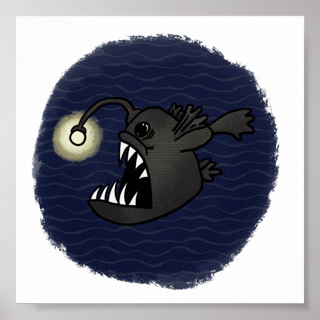 Skriv ut Lantern Fish Poster (Framsidan)