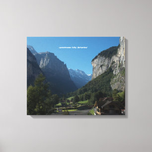 Skriv ut Lauterbrunnen Valley Canvas Wall