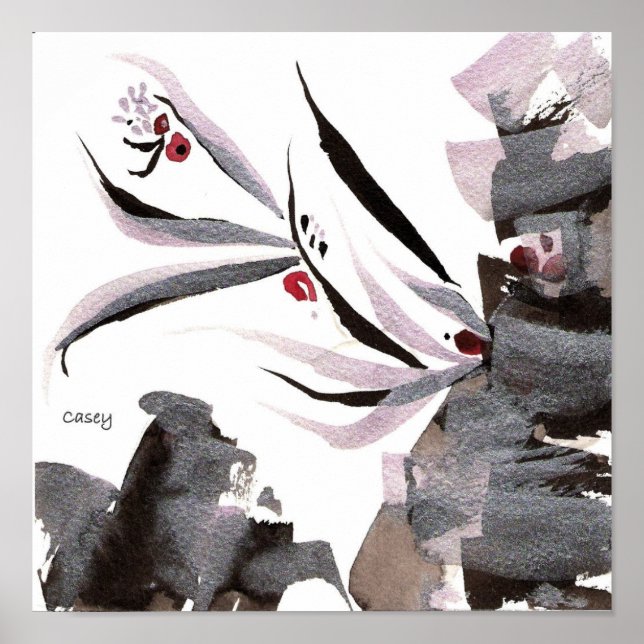 Skriv ut Lavender Sten Poster (Framsidan)