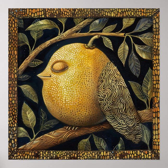 Skriv ut Lemon Decorative Painting Art Poster (Framsidan)