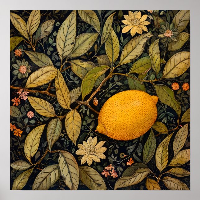Skriv ut Lemon Decorative Painting Art Poster (Framsidan)