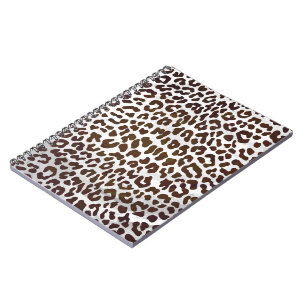 Skriv ut leopard Chocolate Anteckningsbok Med Spiral