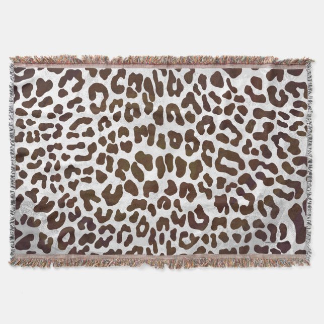 Skriv ut leopard Chocolate Filt (Framsidan)