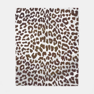 Skriv ut leopard Chocolate Fleecefilt