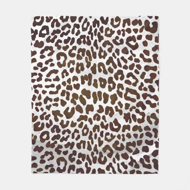 Skriv ut leopard Chocolate Fleecefilt (Framsidan)