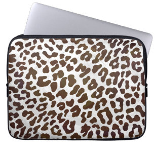 Skriv ut leopard Chocolate Laptop Fodral