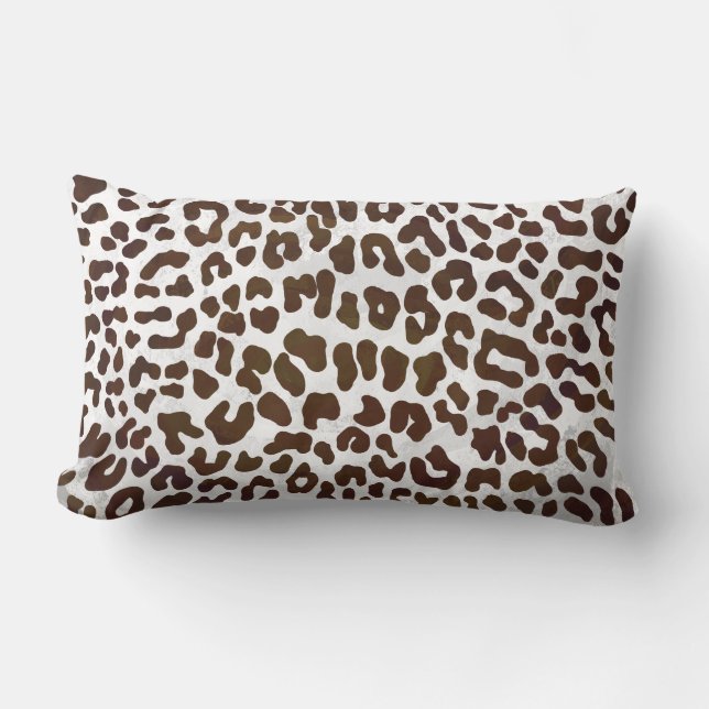 Skriv ut leopard Chocolate Lumbarkudde (Framsida)