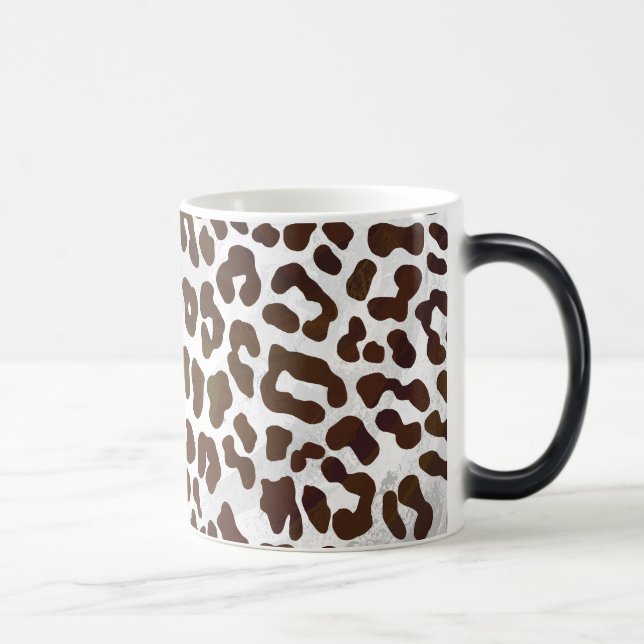 Skriv ut leopard Chocolate Magisk Mugg (Höger)