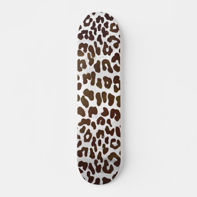 Skriv ut leopard Chocolate Old School Skateboard Bräda 18 Cm (Framsida)