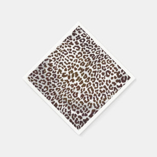 Skriv ut leopard Chocolate Pappersservett