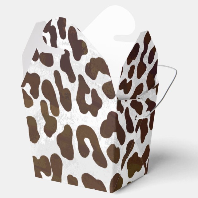 Skriv ut leopard Chocolate Presentaskar (Öppnad)