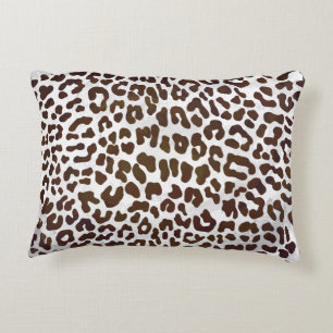 Skriv ut leopard Chocolate Prydnadskudde
