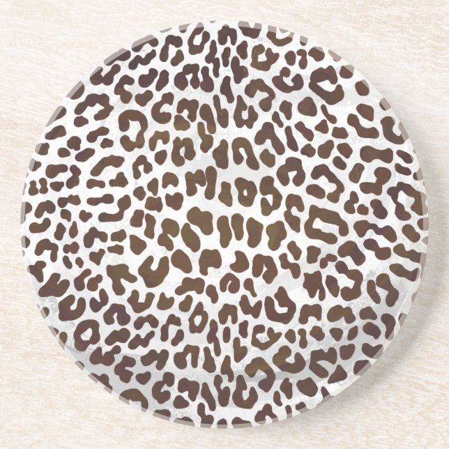 Skriv ut leopard Chocolate Underlägg (Framsidan)