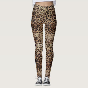 Skriv ut leopard leggings