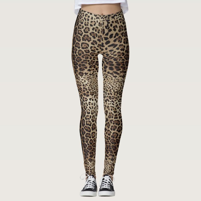 Skriv ut leopard leggings (Framsida)