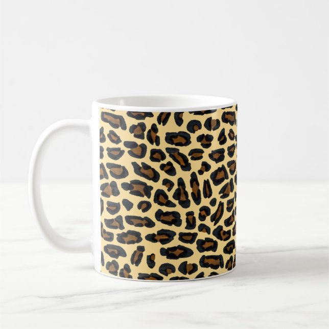 Skriv ut Leopard Päls Kaffemugg (Vänster)