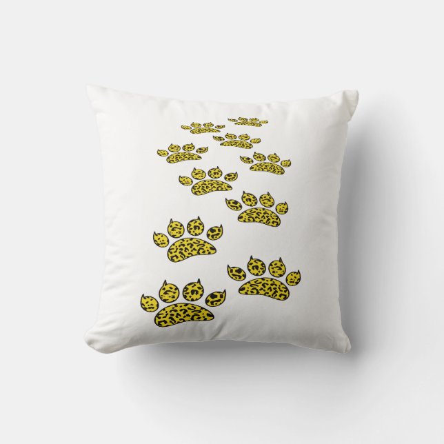 Skriv ut Leopard Paw Kudde (Framsida)