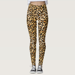 Skriv ut leopard skin Animal Skin Leggings