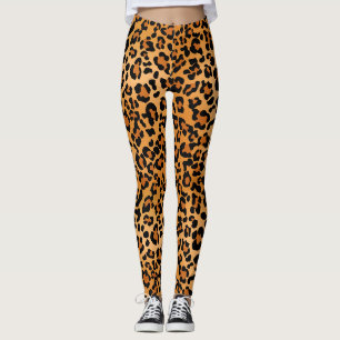 Skriv ut leopard skin Animal Skin Leggings