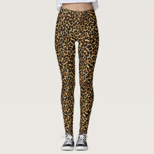 Skriv ut leopard skin Animal Skin Leggings