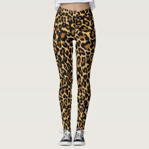 Skriv ut leopard skin Animal Skin Leggings