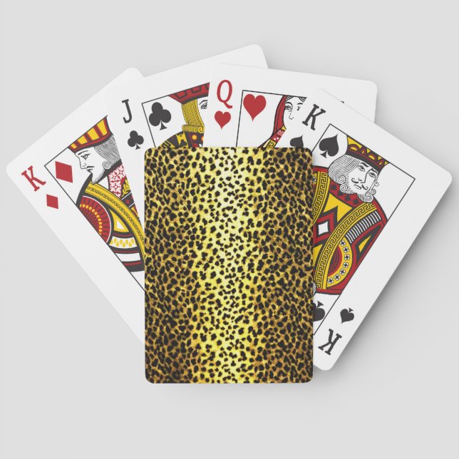 Skriv ut leopard Tapet Animal Casinokort (Baksidan)