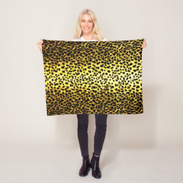 Skriv ut leopard Tapet Animal Fleecefilt