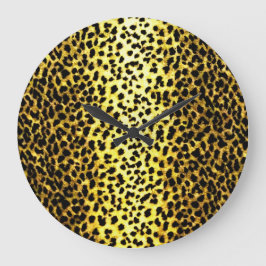 Skriv ut leopard Tapet Animal Stor Klocka