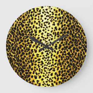 Skriv ut leopard Tapet Animal Stor Klocka