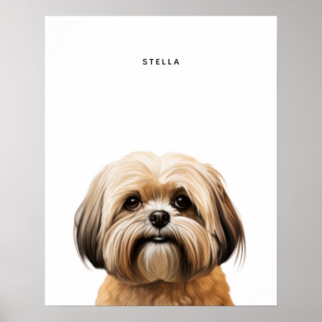Skriv ut Lhasa Apso Personlig Poster (Framsidan)