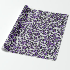 Skriv ut Lila för kute Elegant  Leopard Animal Presentpapper