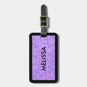 Skriv ut lila Glitter Struktur Bagagebricka