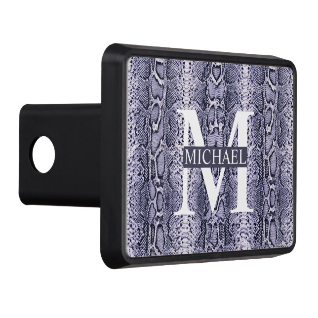 Skriv ut Lila Snake Skin Animal Dragkroksskydd (Höger)