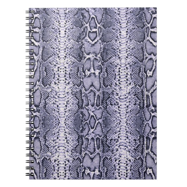 Skriv ut lila Snake Skin Animals Anteckningsbok (Framsidan)
