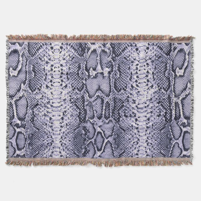 Skriv ut lila Snake Skin Animals Filt (Framsidan)