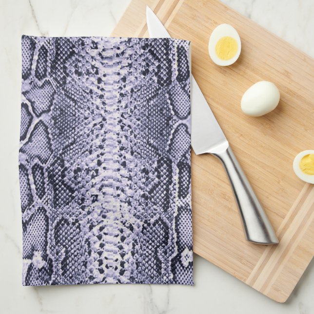 Skriv ut lila Snake Skin Animals Kökshandduk (Vikt i Fjärdedel)
